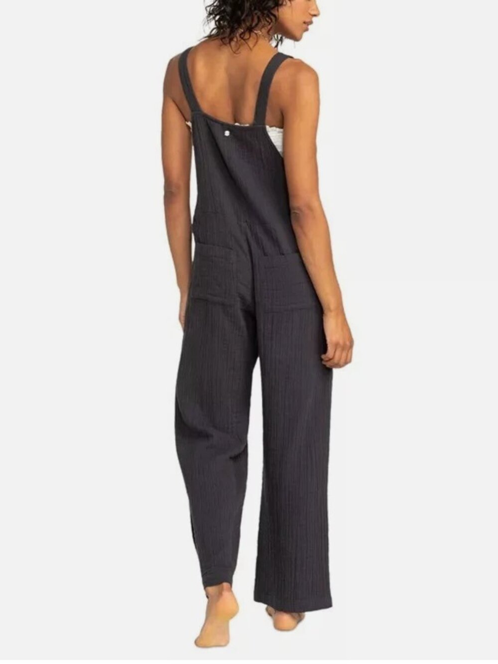 Roxy Organic Cotton Jumpsuit, Beachside Dreaming, Phantom, size Medium - Picture 2 of 15